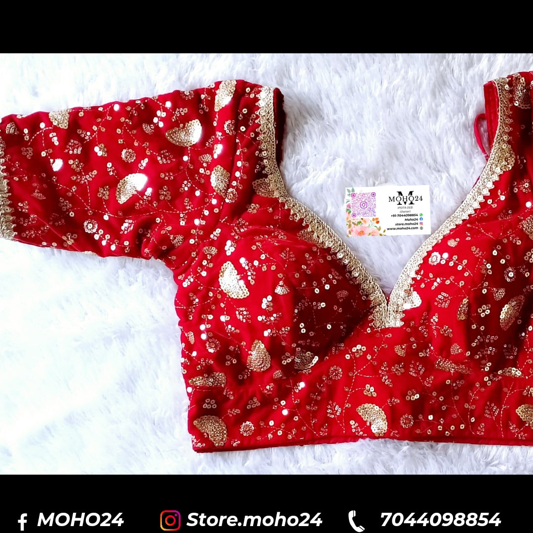 Purple velvet Designer Blouse