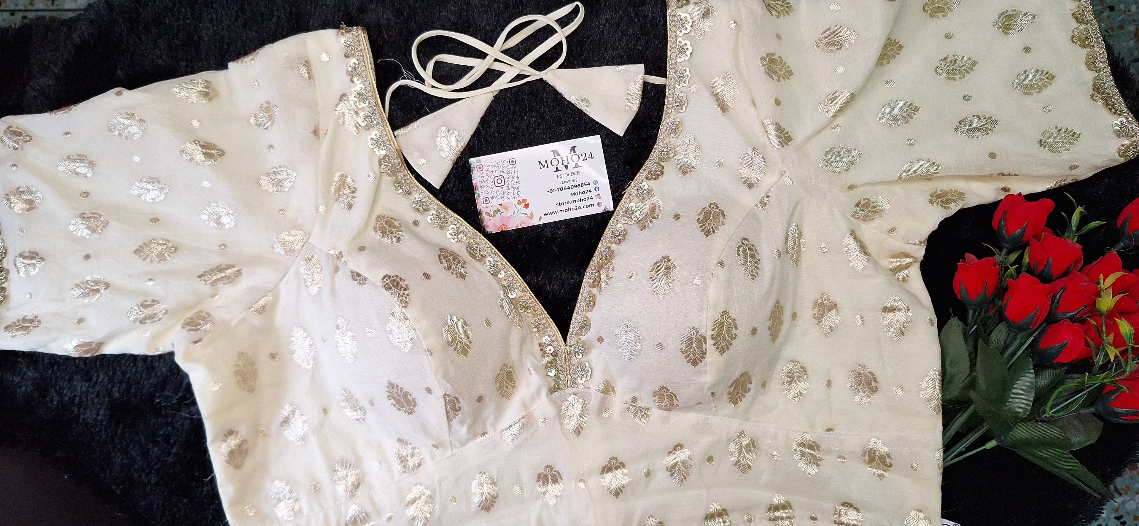 Stylish women’s blouse front view