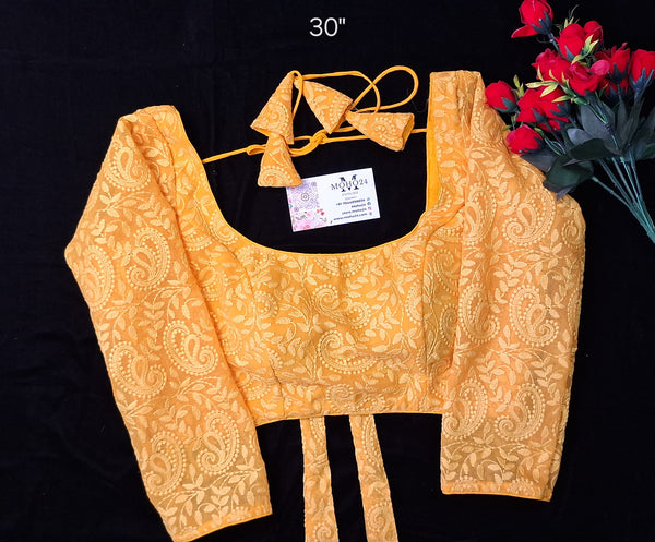 Lucknow chikonkari 3/4 sleeve