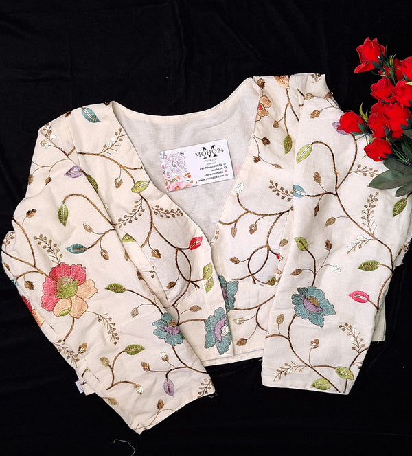 Premium embroidery 3/4 sleeve