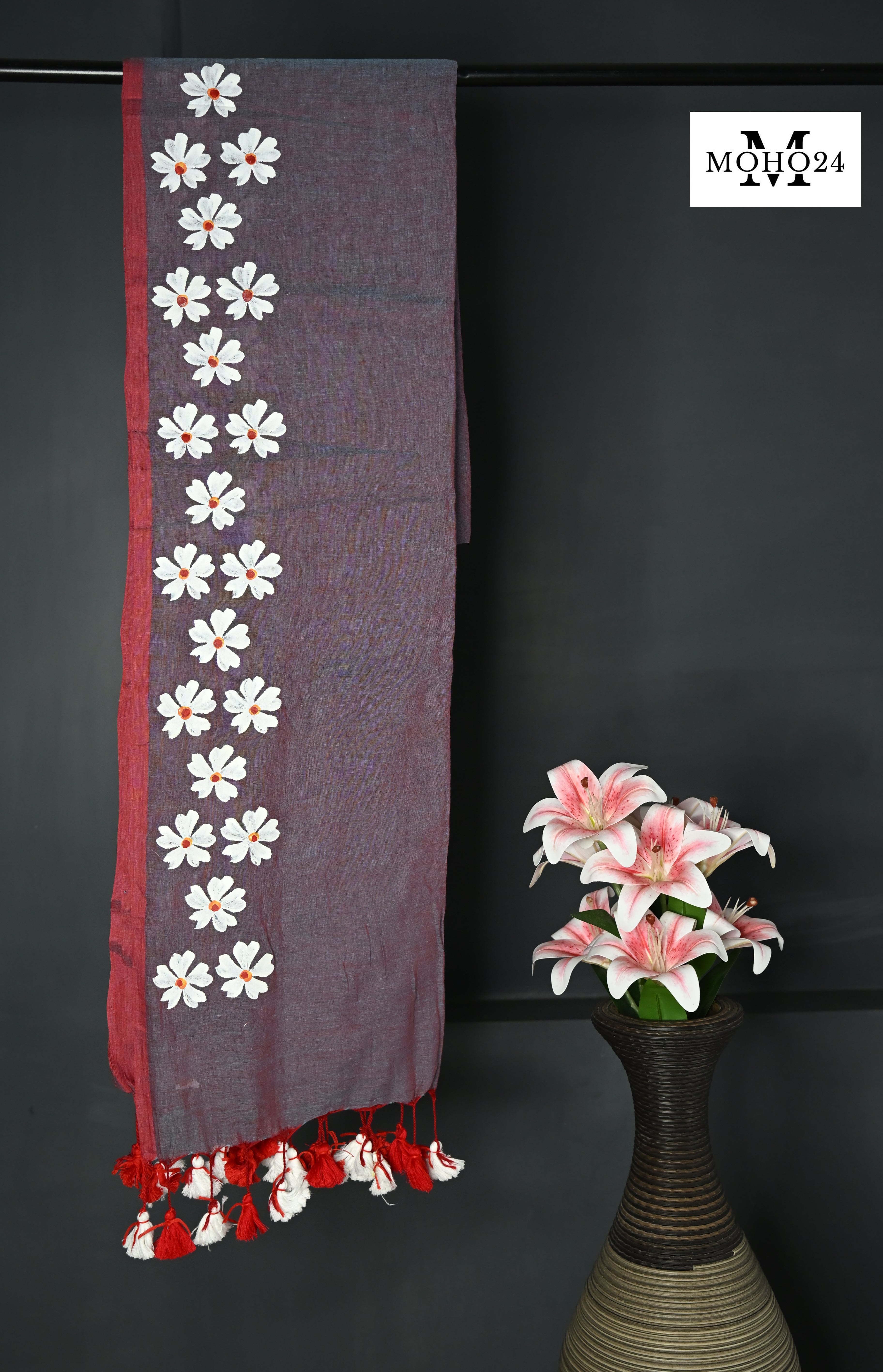 Shiuli handpainted Saree